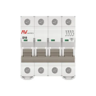 Выключатель автоматический AV-6 4P 10A (D) 6kA AVERES