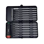 Отвертка c регулировкой крутящего момента Серия Nm 0,6-1,5 с набором насадок 12 шт в кейсе