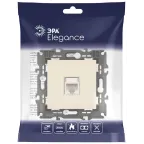 Розетка RJ45, Эра Elegance, сл.кость, 14-3107-02