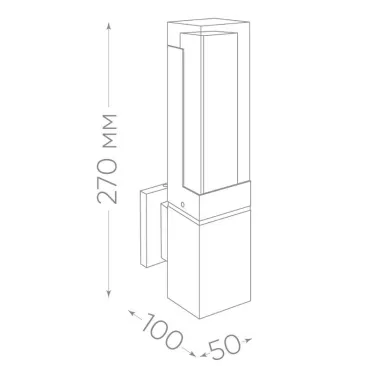 Светильник светодиодный уличный ДБУ-5w вверх 4000К IP54 черный