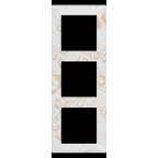 Valena LIFE Рамка 3 поста Ампир белый универсальная