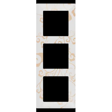 Valena LIFE Рамка 3 поста Ампир белый универсальная