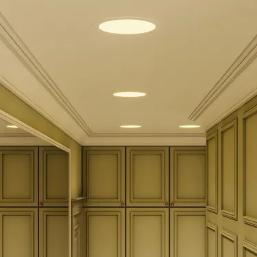 Светильник светодиодный ДВО 18 Вт 1200 лм 3000К AC 220В IP20 круг D225х22мм монт d210мм Алюминий тонкий Slim Gauss