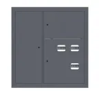 Щит этажный 3 кв. слаботочка слева RAL7024 (1000х950х150) EKF PROxima