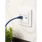 Розетка Минск RJ-45+Phone СП белая