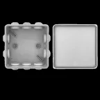 Коробка распределительная КМР-030-014 с крышкой (100х100х50) для прямого монтажа, 10 мембр. вводов серая IP55 розн. стикер EKF