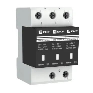 Ограничитель импульсных напряжений серии ОПВ-D/3P In 5кА 230В (с сигнализацией)