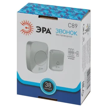 Звонок дверной C89 беспроводной, от сети, белый, 36 мелодий