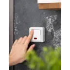 Рим Выключатель одноклавишный с индикатором 10А белый