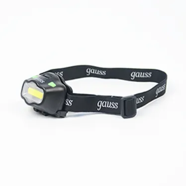 Фонарь светодиодный налобный 3 Вт 180 лм Черный IP42 на батарейках 3xААА GFL Gauss