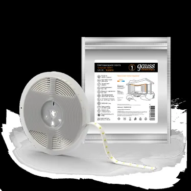 Лента светодиодная LED 2835/120-SMD 9.6 Вт/м 290 лм/м 3000К DC 12В IP66 8мм (ZIP bag 5м) Elementary Gauss