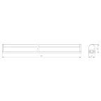 Светильник светодиодный 12W 6500К 1000Лм IP20 линейный 230V