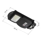 Консольный светильник на солн. бат.,SMD, 20W, с датч. движ., ПДУ, 400 lm, 5000К, IP65