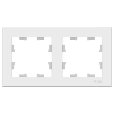 Рамка двухпостовая ATLASDESIGN универсальная белый