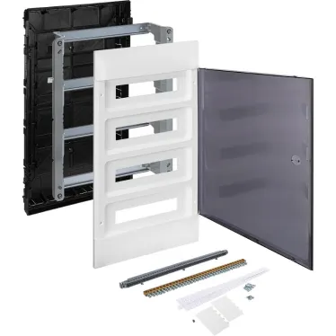 Practibox S Пластиковый щиток Встраиваемый (ЩРв-П) 4X18 Дымчатая дверь