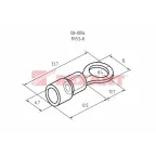 Наконечник кольцевой изолир 8.4 мм 4-6 кв мм (НКи 6.0-8 НКи5,5-8) желтый, REXANT