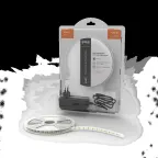 Лента светодиодная LED 5050/60-SMD 10 Вт/м 700 лм/м 3000К DC 12В IP20 10мм комплект лента и драйвер (блистер 5м) Basic Gauss