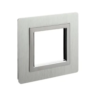 Рамка из алюминия, ''Avanti'', серая, 2 модуля