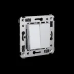 Avanti Переключатель двухклавишный в стену Закаленная сталь