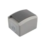 Розетка одноместная (керамика) INDUSTRIAL IP54 с заземлением, о/у, серая