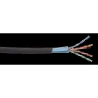 Витая пара F/UTP кат 5E 4х2х24AWG solid LSZH нг(А)-HF черный 305м