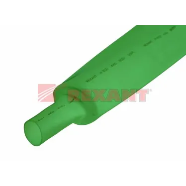 Термоусаживаемая трубка 35,0 17,5 мм, зеленая, упаковка 10 шт. по 1 м, REXANT