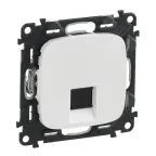 Розетка Valena ALLURE информационная одиночная RJ45 категория 5е UTP лицевая панель белая