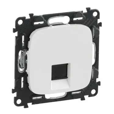 Розетка Valena ALLURE информационная одиночная RJ45 категория 5е UTP лицевая панель белая