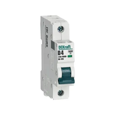 Выключатель автоматический 1P кривая D 4A 10кА ВА-105