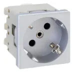 Connect Розетка с заземлением 16А 250В 45х45мм винтовые клеммы SC алюминий