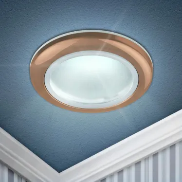 Светильник встраиваемый WR1 SC влагозащищенный MR16 12V/220V 50W медь (100/2400)