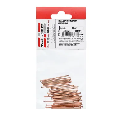 Гвоздь финишный 1.4х40 омедненный (40шт)