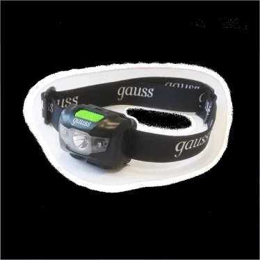 Фонарь светодиодный налобный 3 Вт 130 лм Черный IP44 аккумуляторный Li-ion 600мАч GFL Gauss