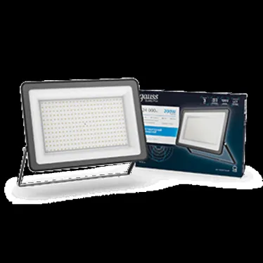 Прожектор светодиодный ДО 200 Вт 24000 лм 6500К AC 220В IP65 290х32х400мм матрированное закаленное стекло Qplus Gauss