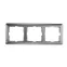 W59 Рамка 3 поста матовый хром