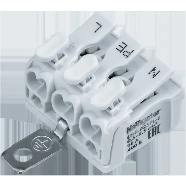 Клеммы монтаж. NTC-CMK-923PLG-3-50 (50 шт/уп) Navi