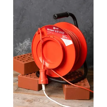 Удлинитель на катушке ''Атлант 2.0'' 1 гнездо 30м без заземления ПВС 2*1 10А/2,2кВт PROxima