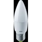 Лампа светодиодная LED 8.5вт Е27 теплый матовая свеча