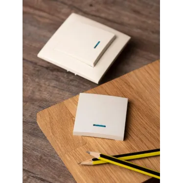 Валенсия лицевая панель выключателя 1-кл. с индикатором 10А жемчуг