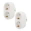 Набор двойников электрических 16 А вертикальные с заземлением, белый (2 шт/уп)