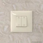 Avanti Переключатель двухклавишный в стену, ''Ванильная дымка''