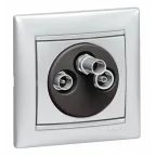 VALENA Рамка 1 пост горизонтальная алюминий