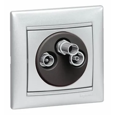 VALENA Рамка 1 пост горизонтальная алюминий