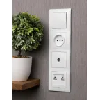 Валенсия рамка 4-местная белая