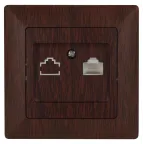 Розетка информационная RJ45, СУ, Solo, венге, 4-303-10