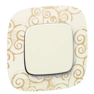 Valena ALLURE Лицевая панель для выключателей одноклавишных Слоновая кость