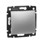 VALENA Переключатель одноклавишный на 2 направления в рамку алюминий