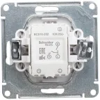 W59 Выключатель двухклавишный, 10АХ, механизм, шампань