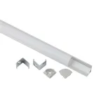 Комплект с угловым анодированным профилем 1616R-1m 16х16мм, 1м, серебристый CAB280