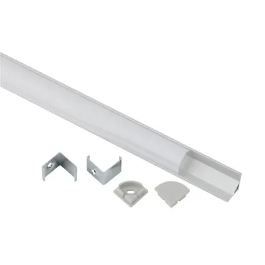 Комплект с угловым анодированным профилем 1616R-1m 16х16мм, 1м, серебристый CAB280